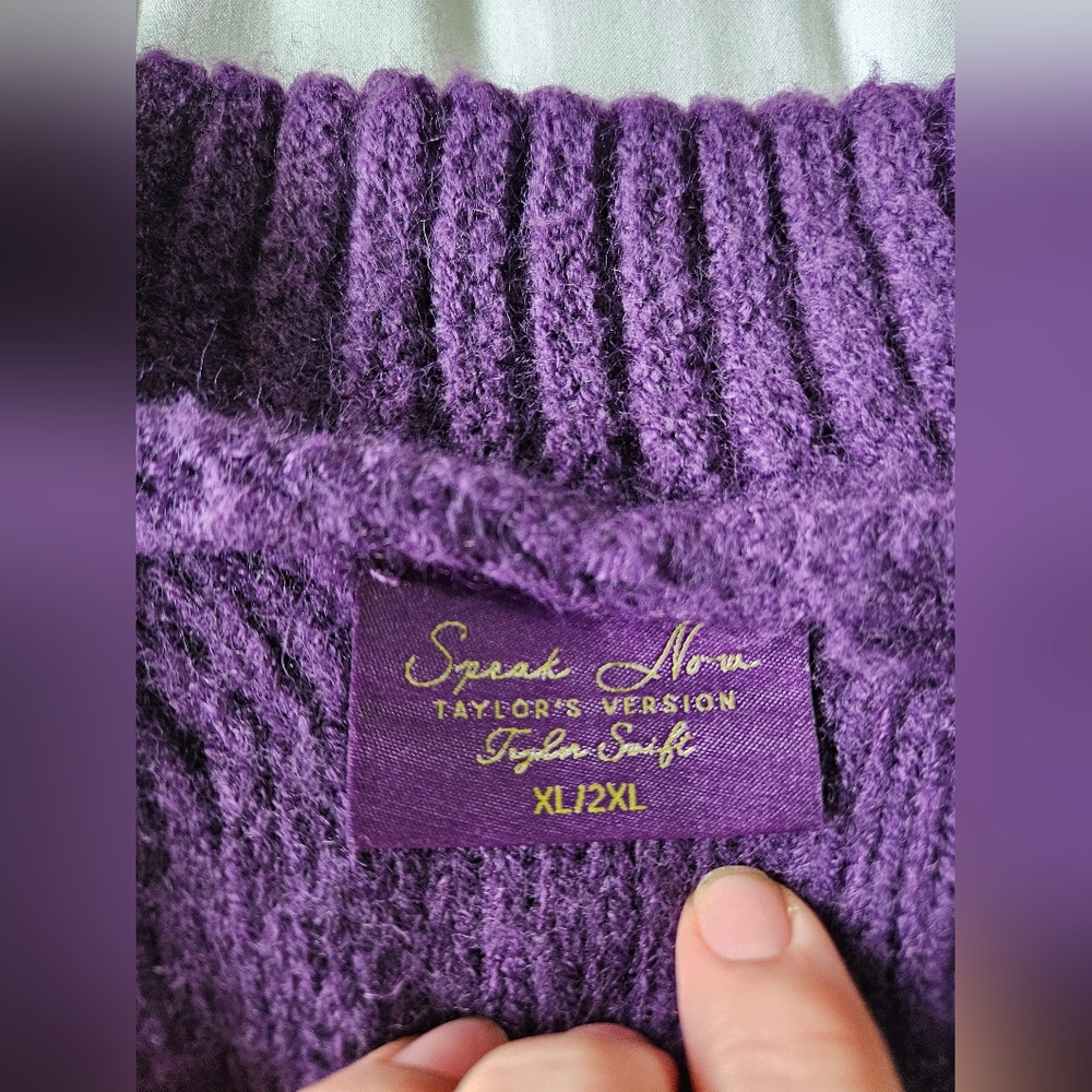 Taylor Swift Speak Now (Taylor’s Version) Purple Cardigan XL/2XL Authentic - Picture 5 of 9